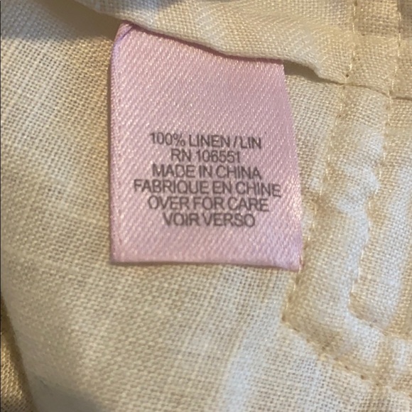 CALYPSO CREAM LINEN CROCHET SLEEVELESS DRESS SZ M - Picture 6 of 7